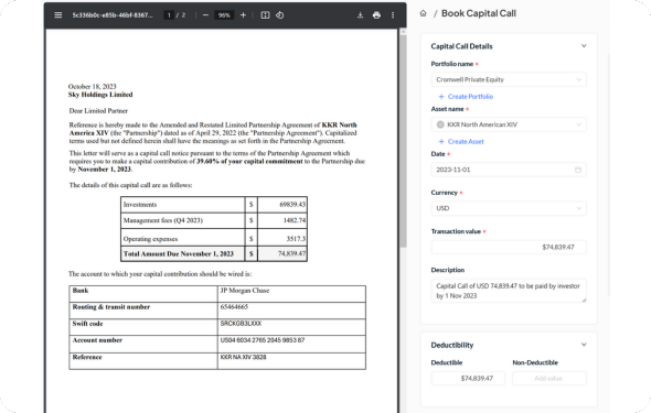 DocAI Capital Call